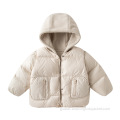 Girls Puffer Jacket With Hood Baby White Duck Down Jacket Supplier